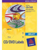 Avery-zweckform Full Face DVD Labels (J8570-25)